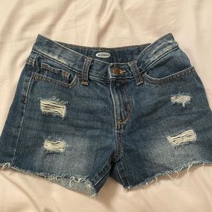 ripped jean shorts size 10-12 from old navy